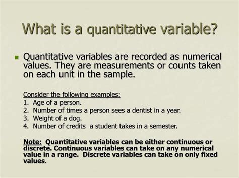 Ppt Describing Quantitative Variables Powerpoint Presentation Free