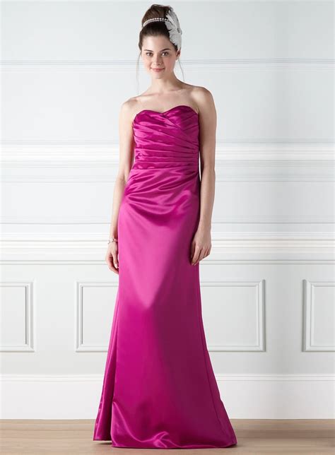 Bridesmaid Dresses Strapless Dress Formal Hot Pink Dresses