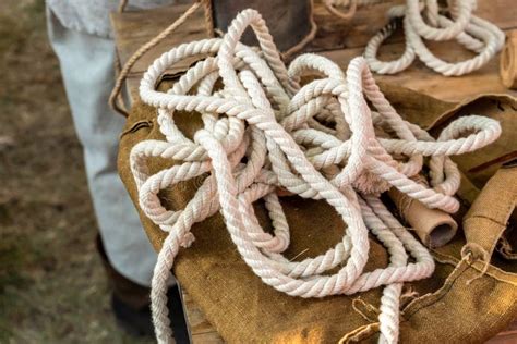 Tangled Rope On A White Background Close Up Stock Image Image Of