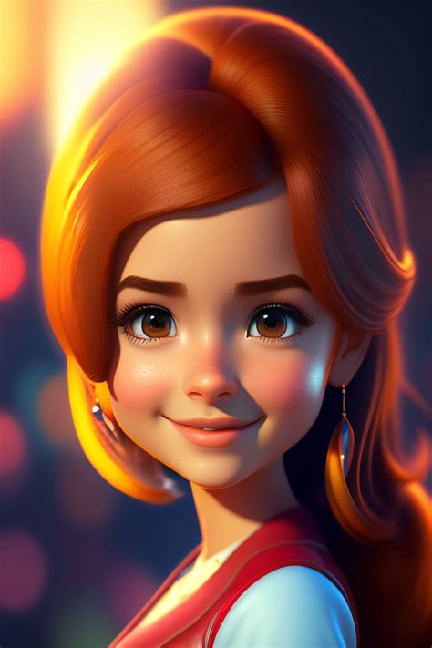 Lexica Cute Girl Actress Pixar Style 3d Style Disney Style 8k Beautiful