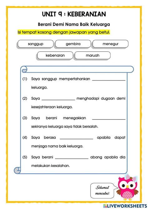 Pmoral Thn 2 Keberanian Mengamalkan Sikap Berani Menjaga Nama Baik