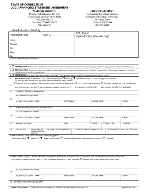 Connecticut Secretary Of State Ucc Form Fill Out And Sign Printable