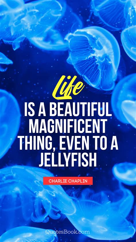 Life Is A Beautiful Magnificent Thing Even To A Jellyfish Quote By