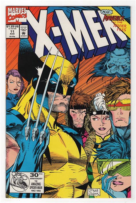 x men 11 regular jim lee cover 1992 comics marvel comics covers comic book heroes