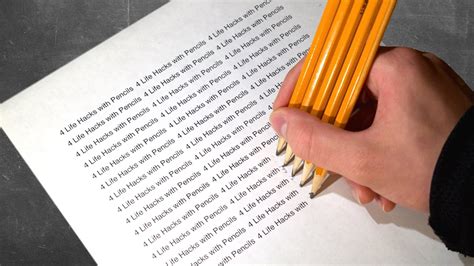 4 Life Hacks with Pencils - YouTube