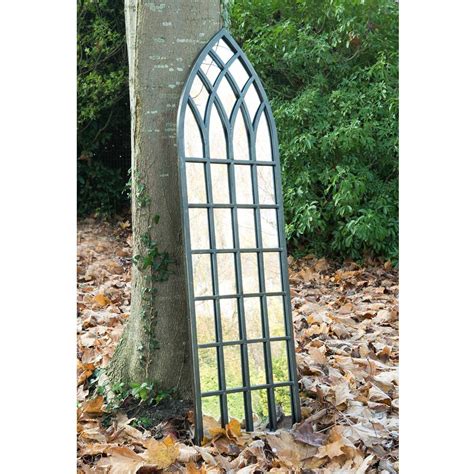 La Hacienda 55424 Garden Mirror Church Window Stone Effect Outdoor