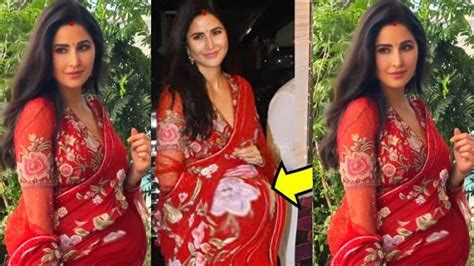 PREGNANT Katrina Kaif Flaunting Her Baby Bump At Navratri Pooja After Wedding YouTube