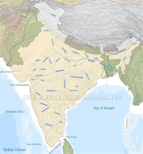 Physical Map Of India Rivers And Mountains Vrogue Co