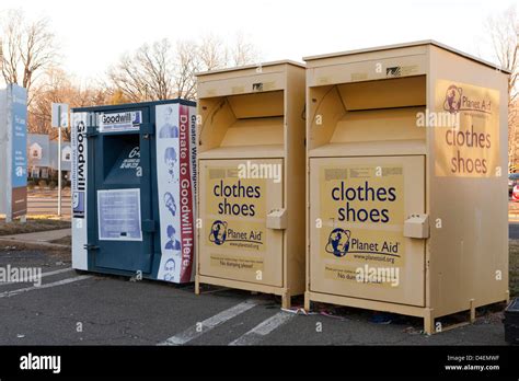 Used Clothing Donation Bins Virginia Usa Stock Photo Alamy