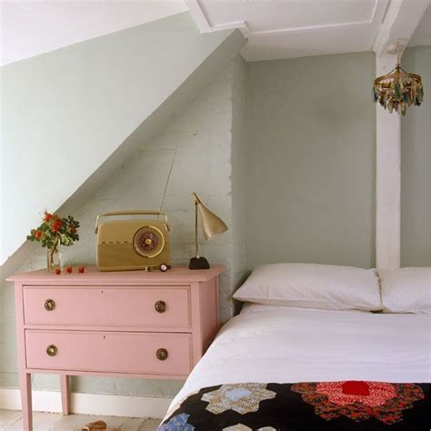 Bedroom Modern Retro Pastel Modern Retro Bedroom In Attic Alcove