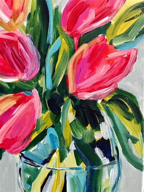 Tolle Ideas For Painting Easy Abstract Flowers On Canvas With Acrylic