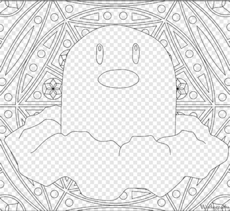 Diglett Adult Pokemon Coloring Page Hd Png Download 601x552