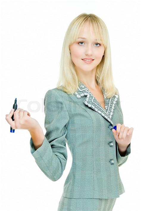 Blonde Business Lady Stock Image Colourbox
