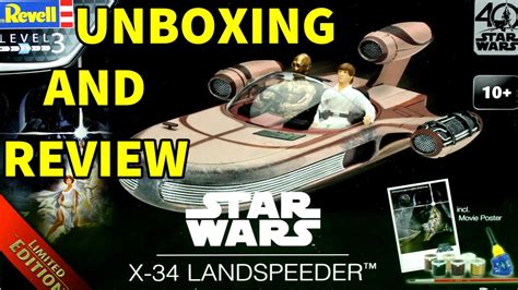 Revell X 34 Landspeeder Unboxing And Review Video Scale Model Kit Of