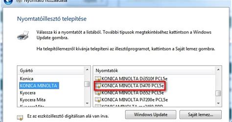 Make sure you choose the show all devices function to find the have disk. KONICA MINOLTA DI470 64 BIT DRIVER