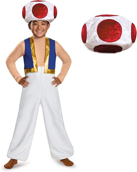 Super Mario Toad Halloween Fancy Dress Costumes For Adult Womens Plus