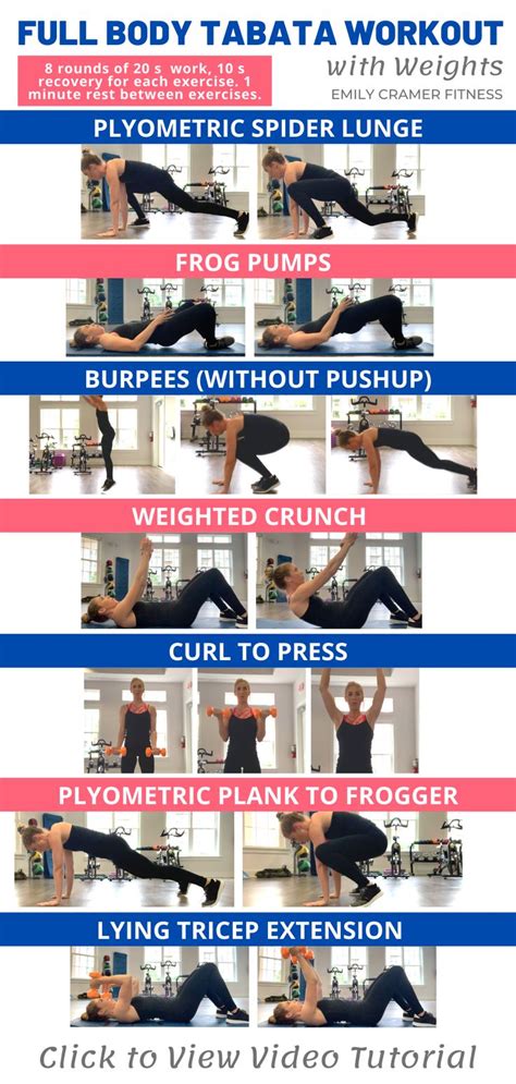 6 Day Tabata Workout Plan With Weights For Fat Body Fitness And