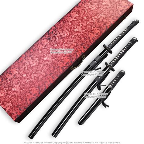 Musashi Brand Handmade Samurai Sword Set Katana Wakizashi Tanto Sharp