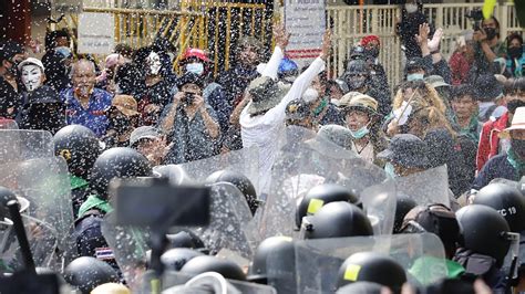 VIDEO Rubber Bullets And Tear Gas Fired As Thai Police Clash With