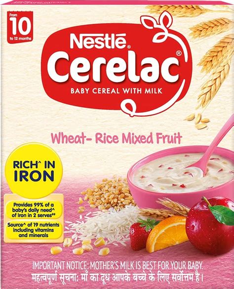 Buy Nestle Cerelac Baby Cereal With Milk Wheat Rice Mixed Fruit Baby