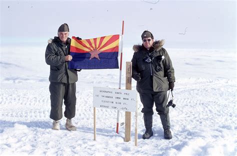 People Barry Goldwater And Ralph Lewis At South Pole Antarctica