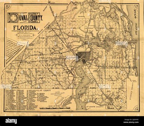 Map Of Duval County 1906 By Roland Woodward Stock Photo Alamy