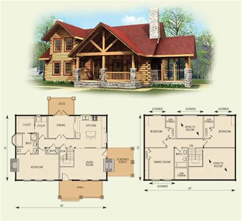 Log Cabin Floor Plans With Loft And Basement Openbasement