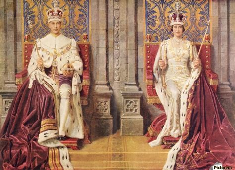 The King And Queen Enthroned And Crowned May 12 1937 George Vi