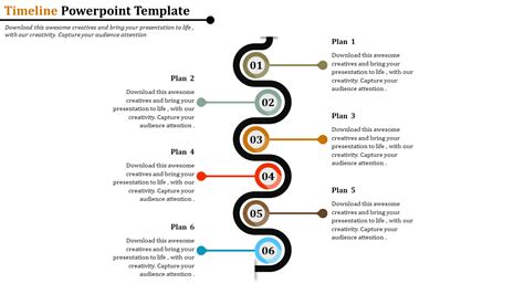 Serpentine Shape Download Timeline Powerpoint Template Slideegg