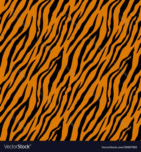 Seamless Pattern With Tiger Stripes Royalty Free Vector