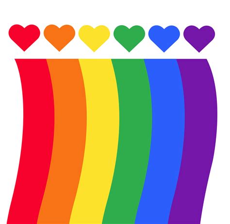bandera del arcoiris símbolo lgbt en el corazón 533175 vector en vecteezy