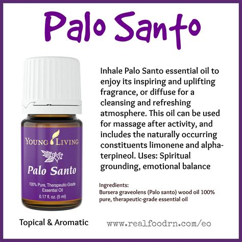Lavender essential oil by young living, 15 milliliters, topical and aromatic $29.98($59.96 / 1 fl oz). Palo Santo Essential Oil | Real Food RN