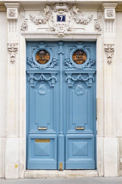 Paris Door Photography Light Blue Door No 7 Paris Architecture Fine