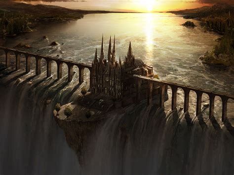 Waterfall Castle Is This For Real Fantasy Landscape Fantasy