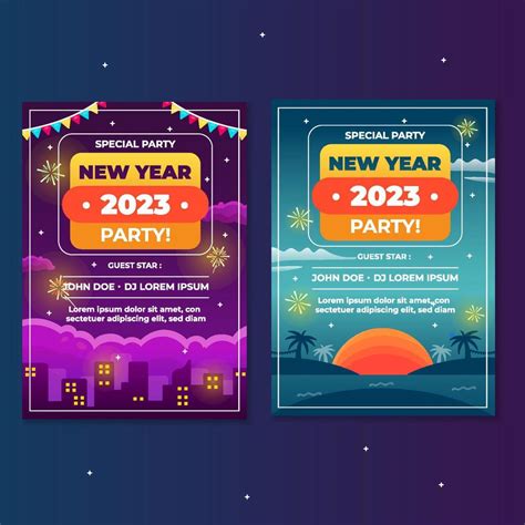 New Year Party Poster 13817849 Vector Art At Vecteezy