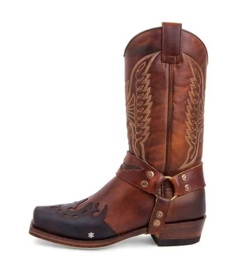 Venta Botas Vaqueras De Hombre Punta Cuadrada En Stock