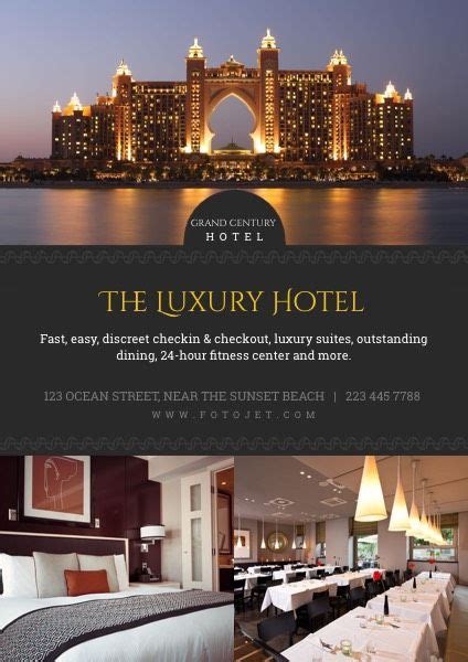 Luxury Hotel Promotional Flyer Template Template Fotojet Hotel