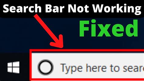 How To Fix Search Bar Not Working In Windows 10 Windows 10 Start Menu