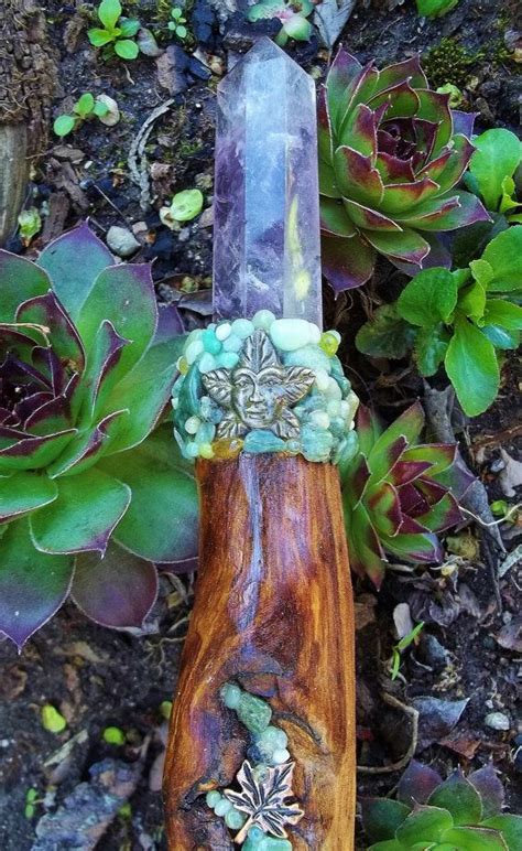 gemstones jewelry and beauty blue calcite wand blue carving spiritual self care witch wicca boho