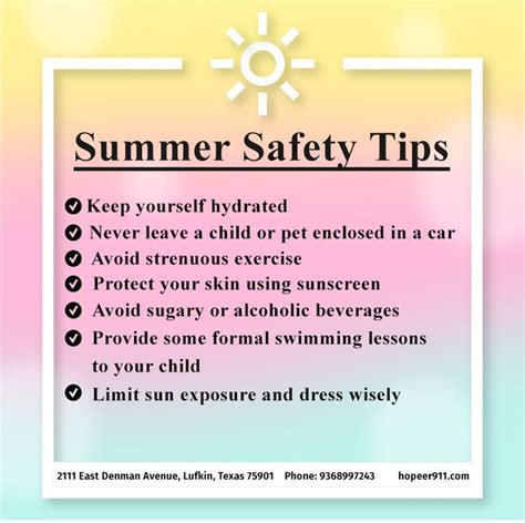 With Summer Season Approaching It Is Important To Know How You Can