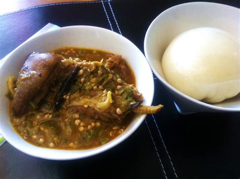 Therefore, various nigerian egusi soup recipes use all mentioned ingredients. Dans Ma Cuisine: Fufu $ okra(with goat meat and dried cod)