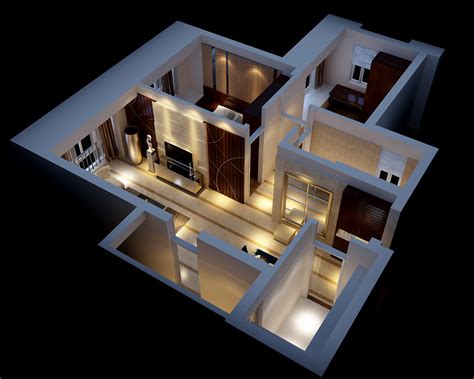 Modern House Interior Fully Furnished 3d Model Max