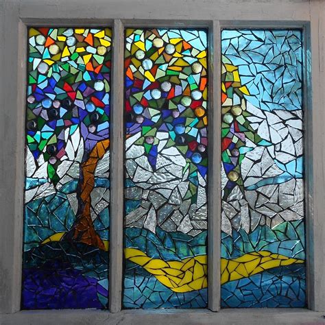 Mosaic Stained Glass Summers Colors Glass Art By Catherine Van Der Woerd
