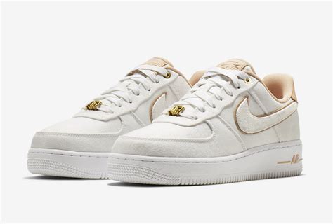 Nike air force 1 sage low beige leopard womans trainers size uk4 eur37.5 us6.5. Nike Air Force 1 Lux White Metallic Gold Bio Beige 898889 ...