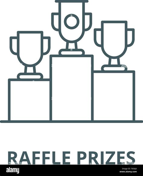 Raffle Prizes Vector Line Icon Linear Concept Outline Sign Symbol