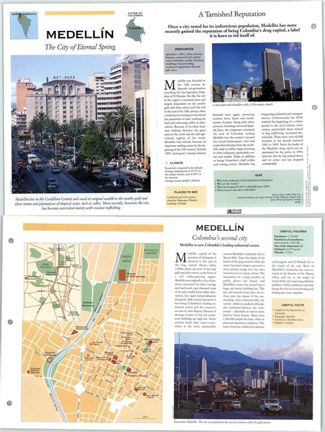 Medellin South America Atlas Of The World Fact File Fold Out Page