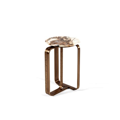 Dark Bronze And Marble Table Taylor Llorente Furniture