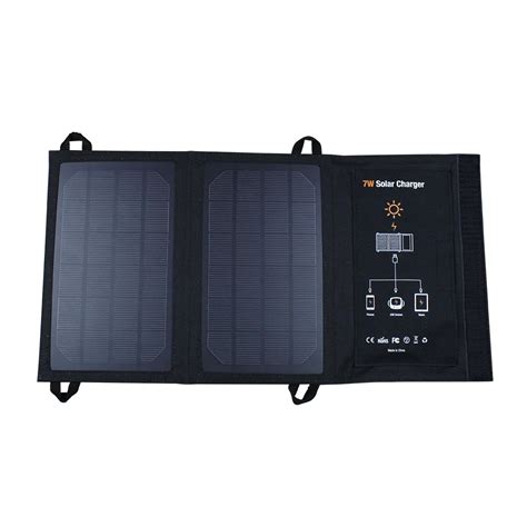 Wama 7w Portable Waterproof 5v Solar Panels Usb Ports Charger Power Bank Solar Cells Solar