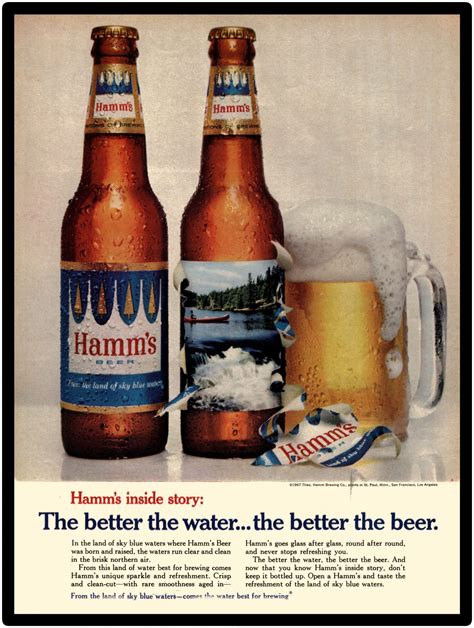 1967 Hamms Beer Collectible New Metal Sign American Ikons