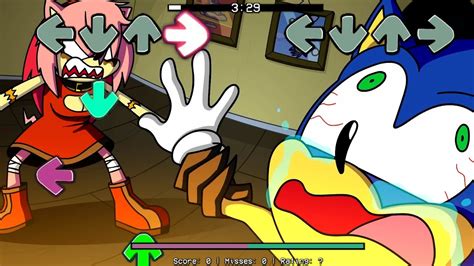 Monster Amy Rose Kills Sonic But Friday Night Funkin Fnf Mod Cartoon Animation Youtube